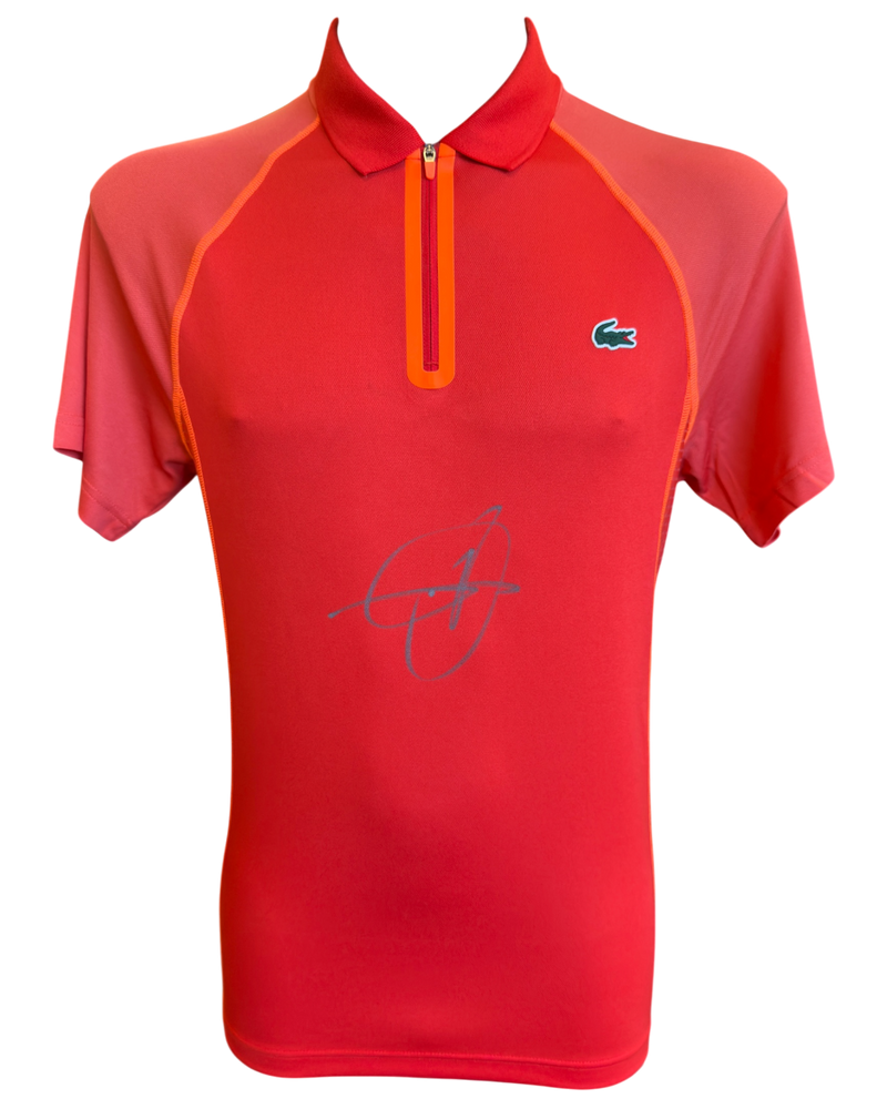 NOVAK DJOKOVIC SIGNED LACOSTE TENNIS OPEN POLO SHIRT (ACG CERT AG19138)-1