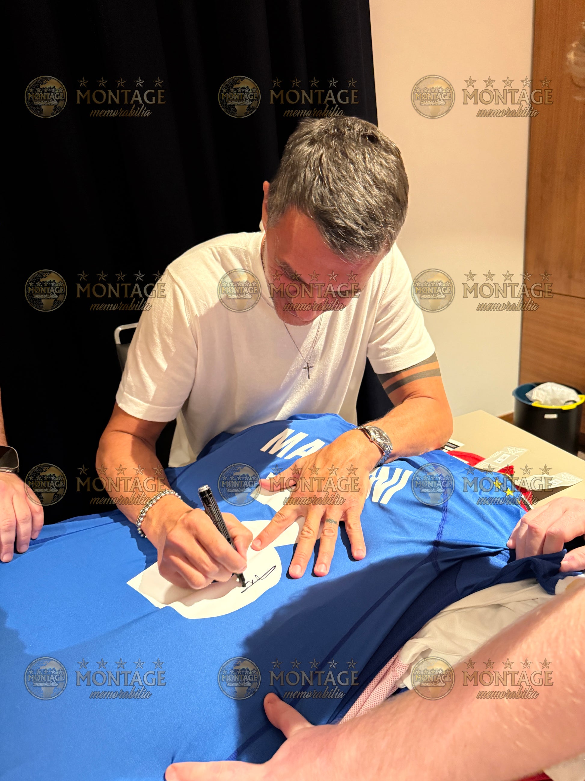 PAOLO MALDINI SIGNED ITALY EURO 2000 HOME SHIRT (ACG CERT AG17395)-3