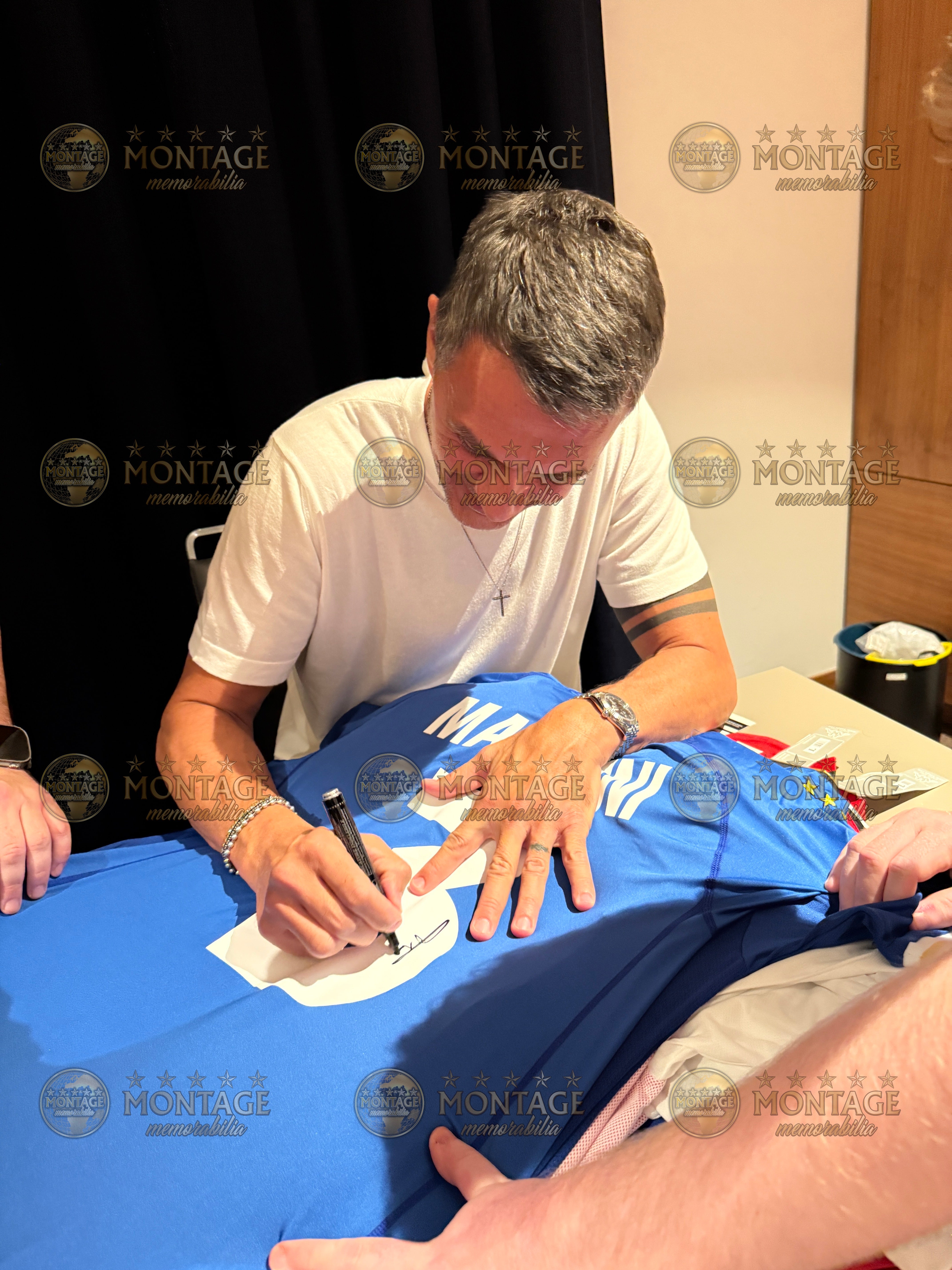 PAOLO MALDINI SIGNED ITALY EURO 2000 HOME SHIRT (ACG CERT AG17395)