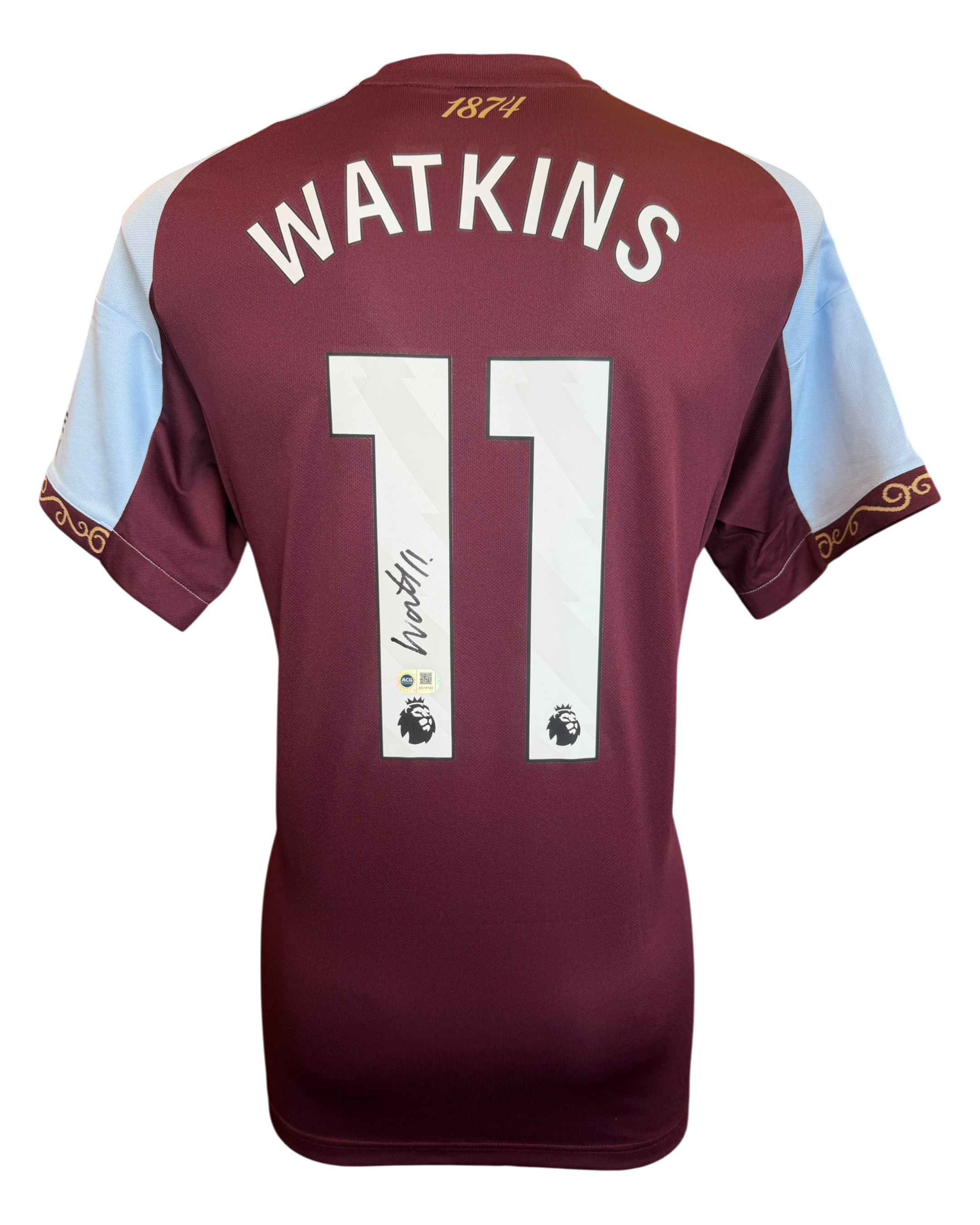 OLLIE WATKINS SIGNED ASTON VILLA 2025/26 HOME SHIRT (ACG CERT AG19153)