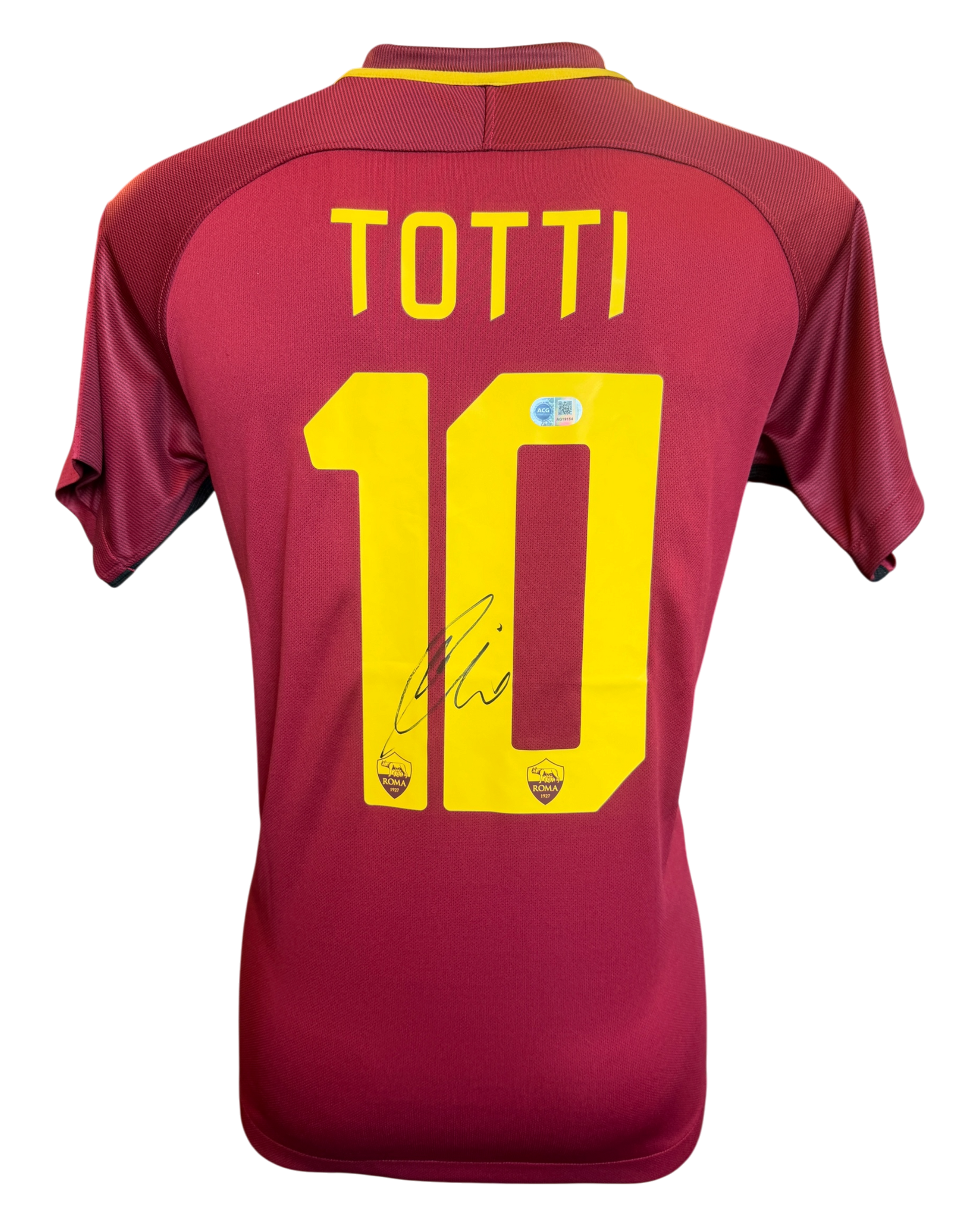 FRANCESCO TOTTI SIGNED AS ROMA 2016/17 FINAL SEASON SHIRT (ACG CERT AG19154)-1