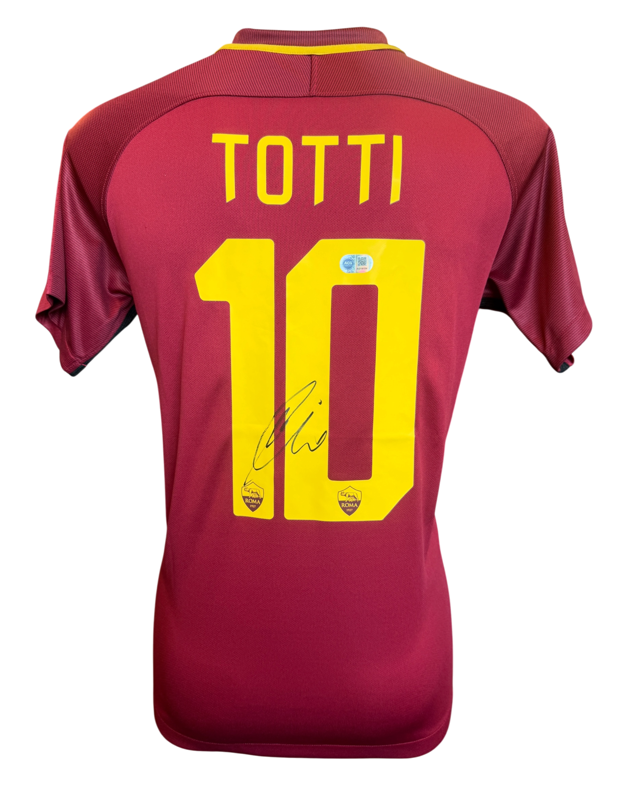 FRANCESCO TOTTI SIGNED AS ROMA 2016/17 FINAL SEASON SHIRT (ACG CERT AG19154)