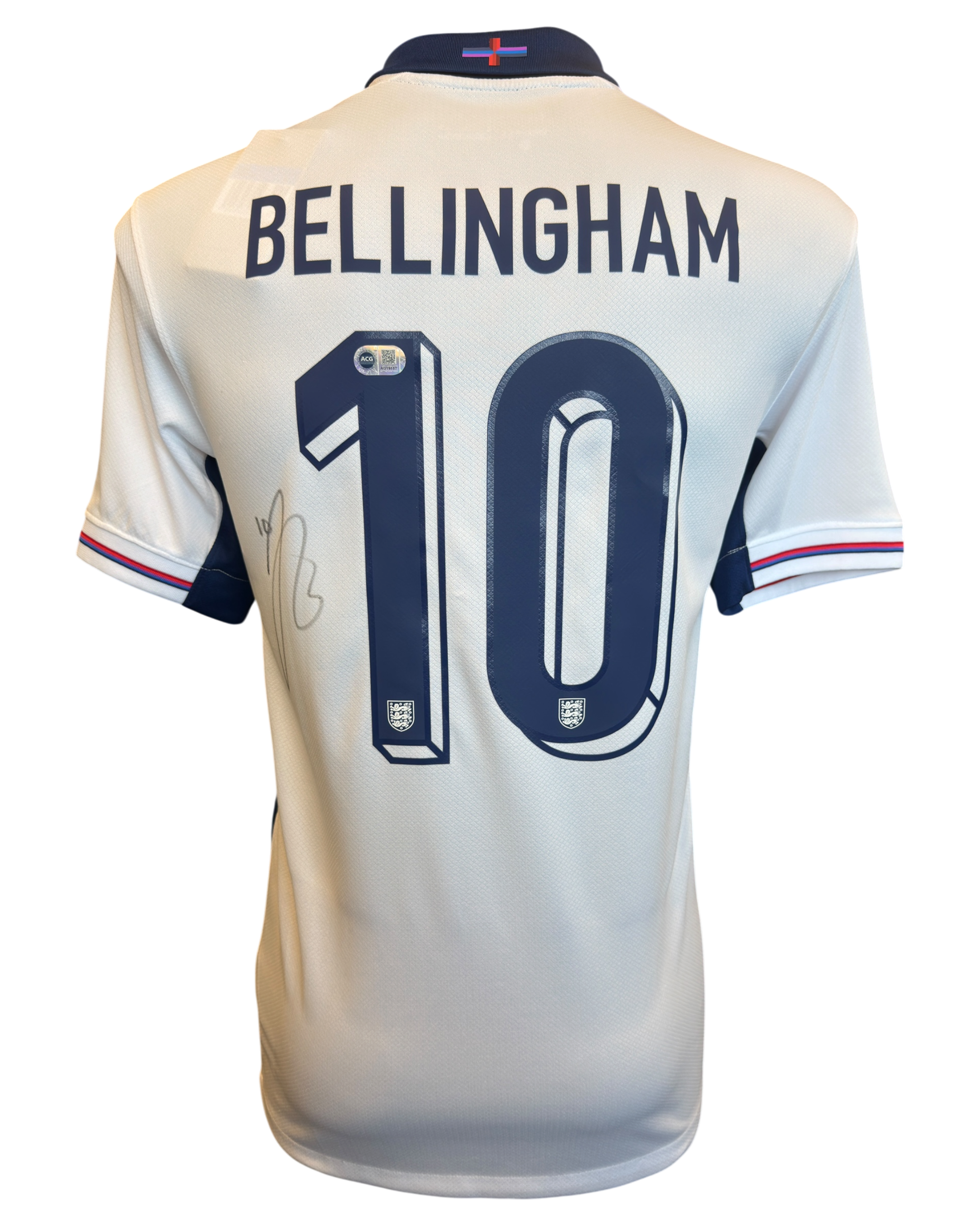 JUDE BELLINGHAM SIGNED 2024/26 ENGLAND HOME SHIRT (ACG CERT AG19157)