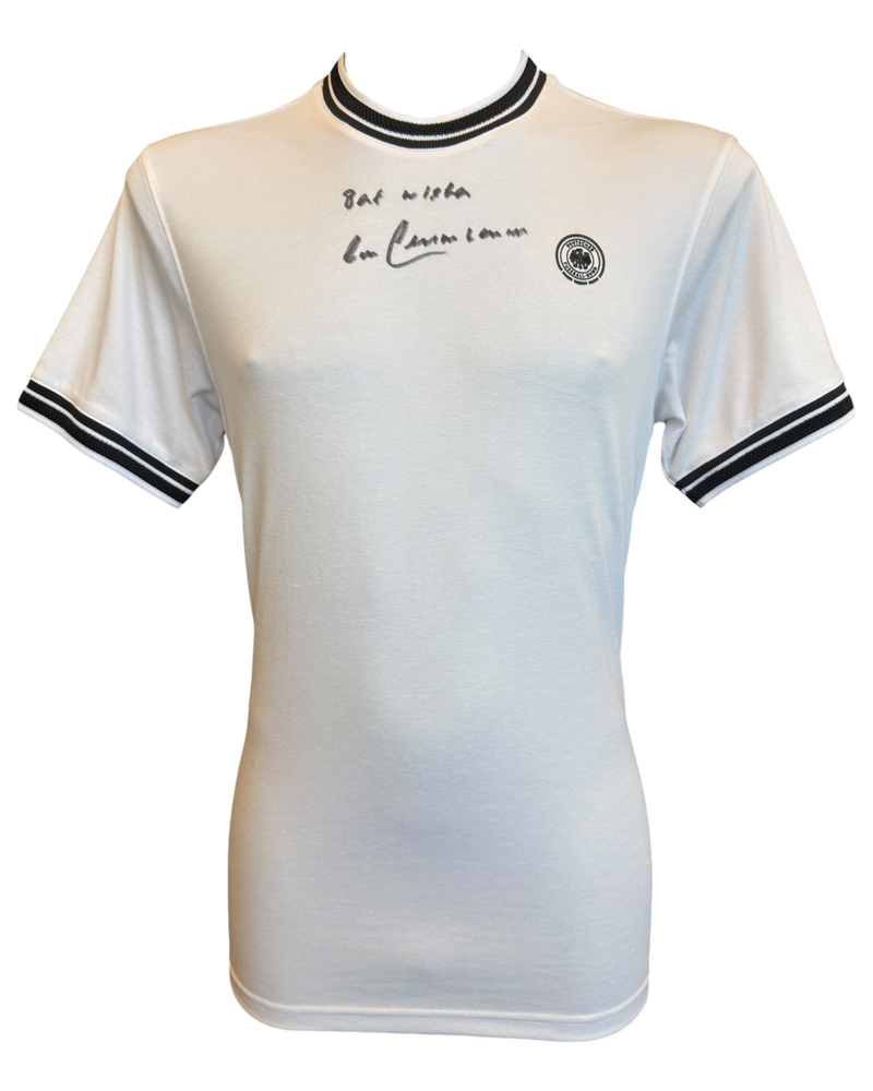 FRANZ BECKENBAUER SIGNED 1974 GERMANY WORLD CUP HOME SHIRT (ACG CERT AG19160)-1