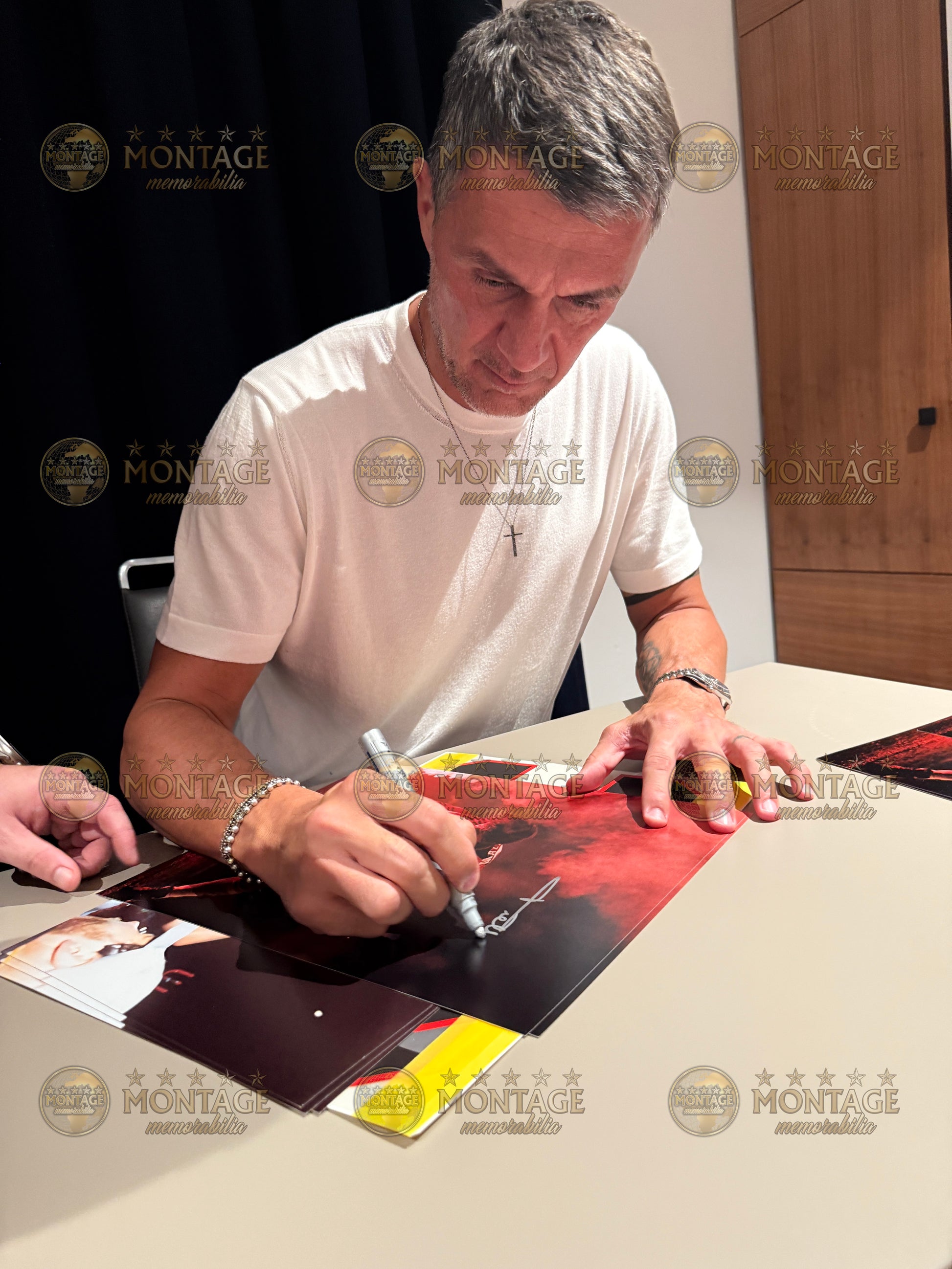 PAOLO MALDINI SIGNED AC MILAN ITALY LEGEND 14x11 PHOTO (ACG CERT AG17416)-2