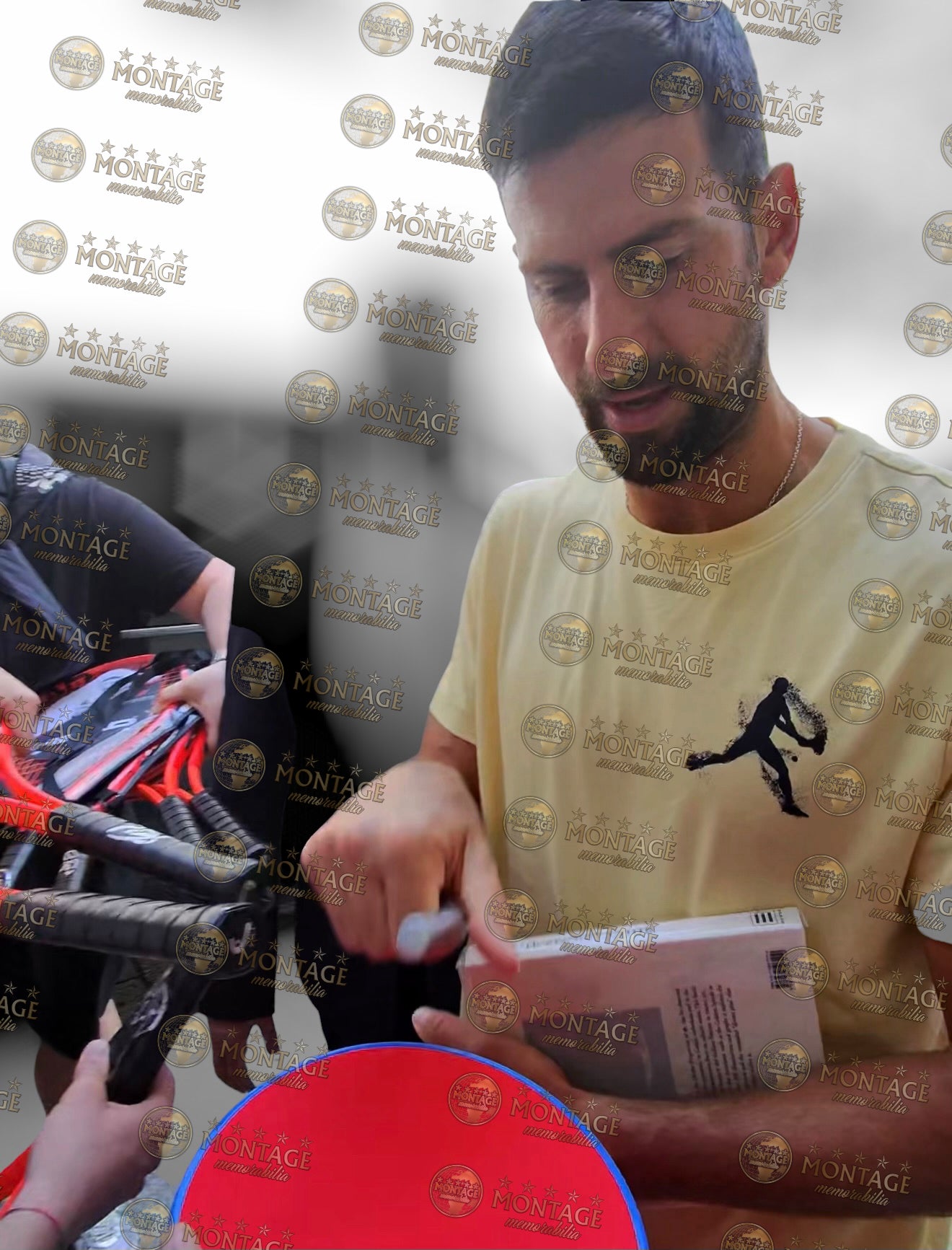 NOVAK DJOKOVIC SIGNED RED HEAD ATTITUDE TENNIS RACKET (ACG CERT AG19129)