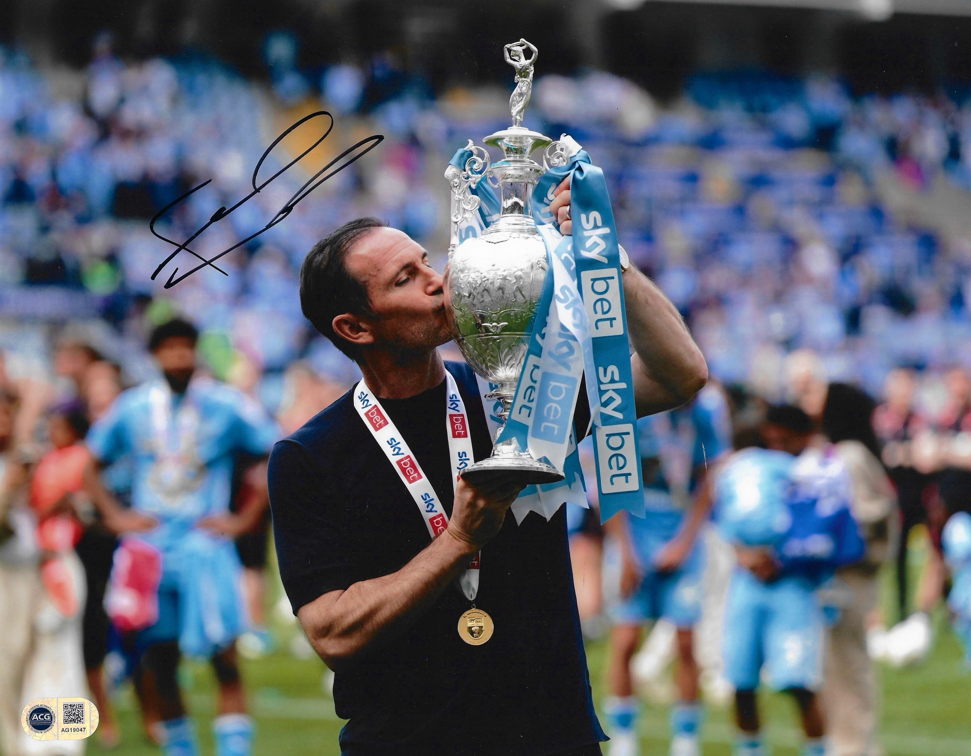 FRANK LAMPARD SIGNED COVENTRY CITY CHAMPIONS 14X11 PHOTO (ACG CERT AG19047)
