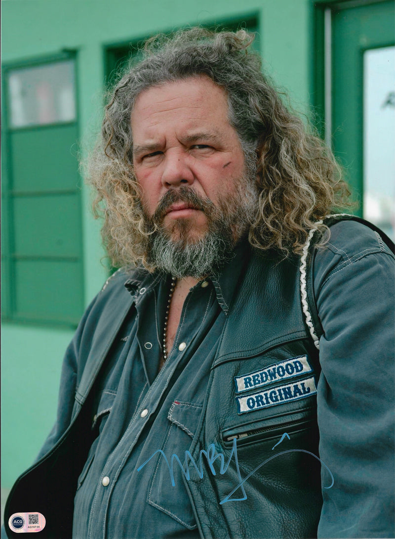 MARK BOONE JUNIOR SIGNED SONS OF ANARCHY BOBBY 16x12 PHOTO (ACG CERT AG16734)-1