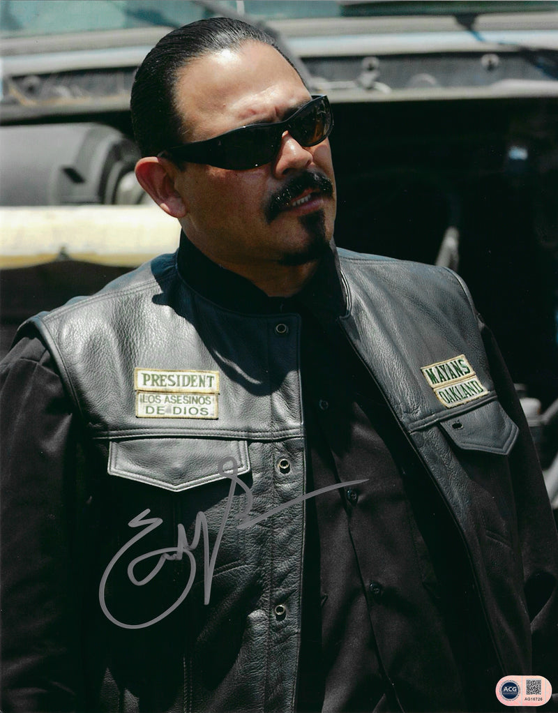 EMILIO RIVERA SIGNED ALVAREZ SONS OF ANARCHY MAYANS 14x11 PHOTO (ACG CERT AG16726)-1