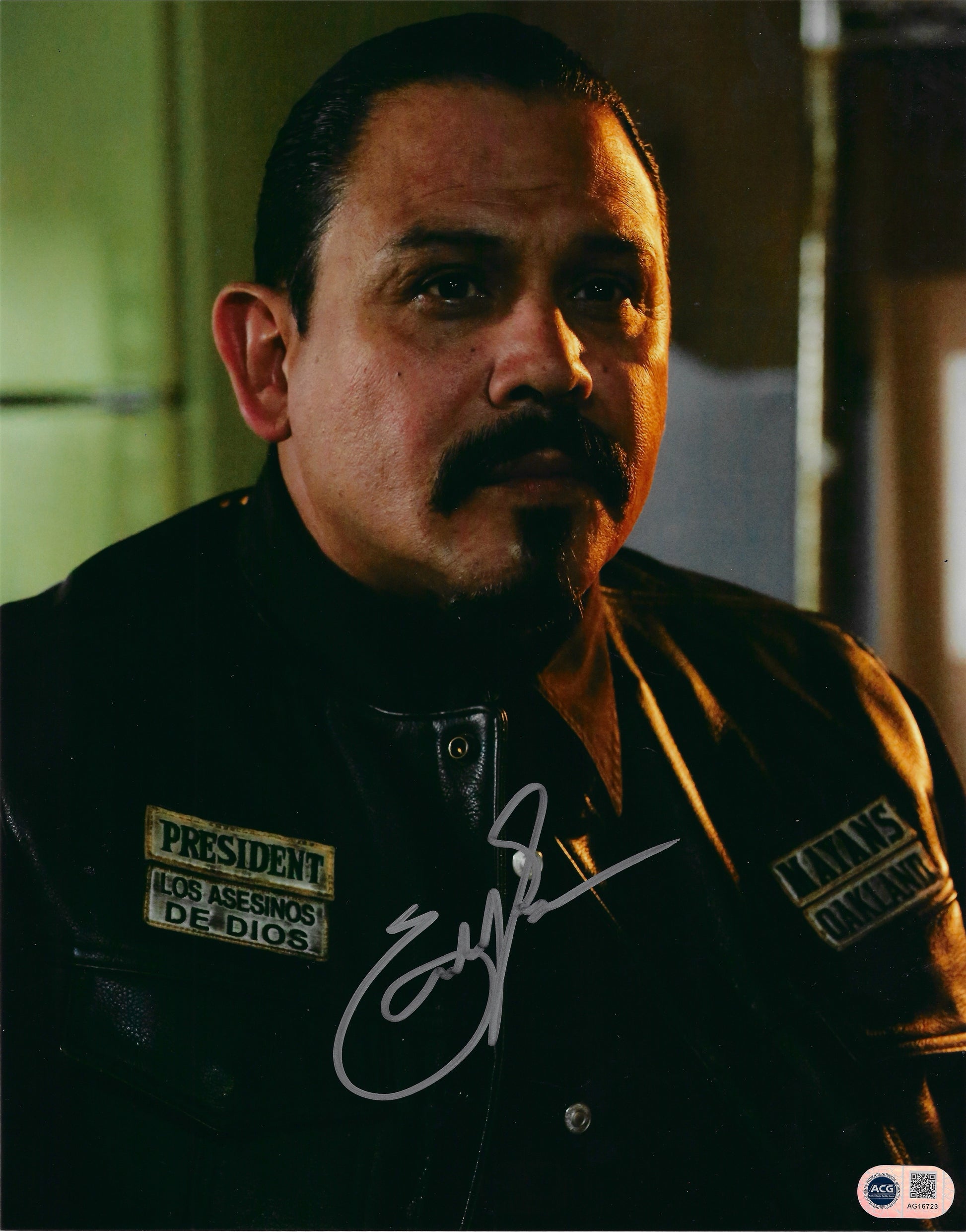 EMILIO RIVERA SIGNED ALVAREZ SONS OF ANARCHY MAYANS 14x11 PHOTO (ACG CERT AG16723)-1