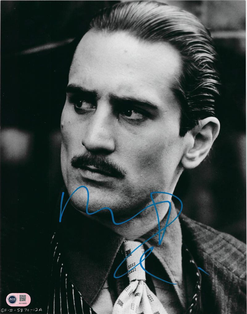ROBERT DE NIRO SIGNED GODFATHER VITO CORLEONE 14x11 PHOTO (ACG CERT AG16859)-1