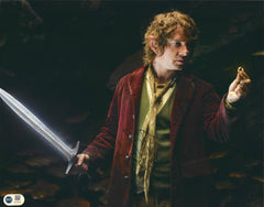 MARTIN FREEMAN SIGNED THE HOBBIT 14x11 PHOTO (ACG CERT AG17062)-1