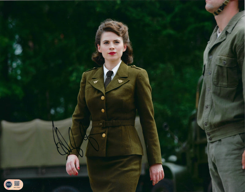 HAYLEY ATWELL CAPTAIN AMERICA SIGNED 14x11 PHOTO (ACG CERT AG17053)-1