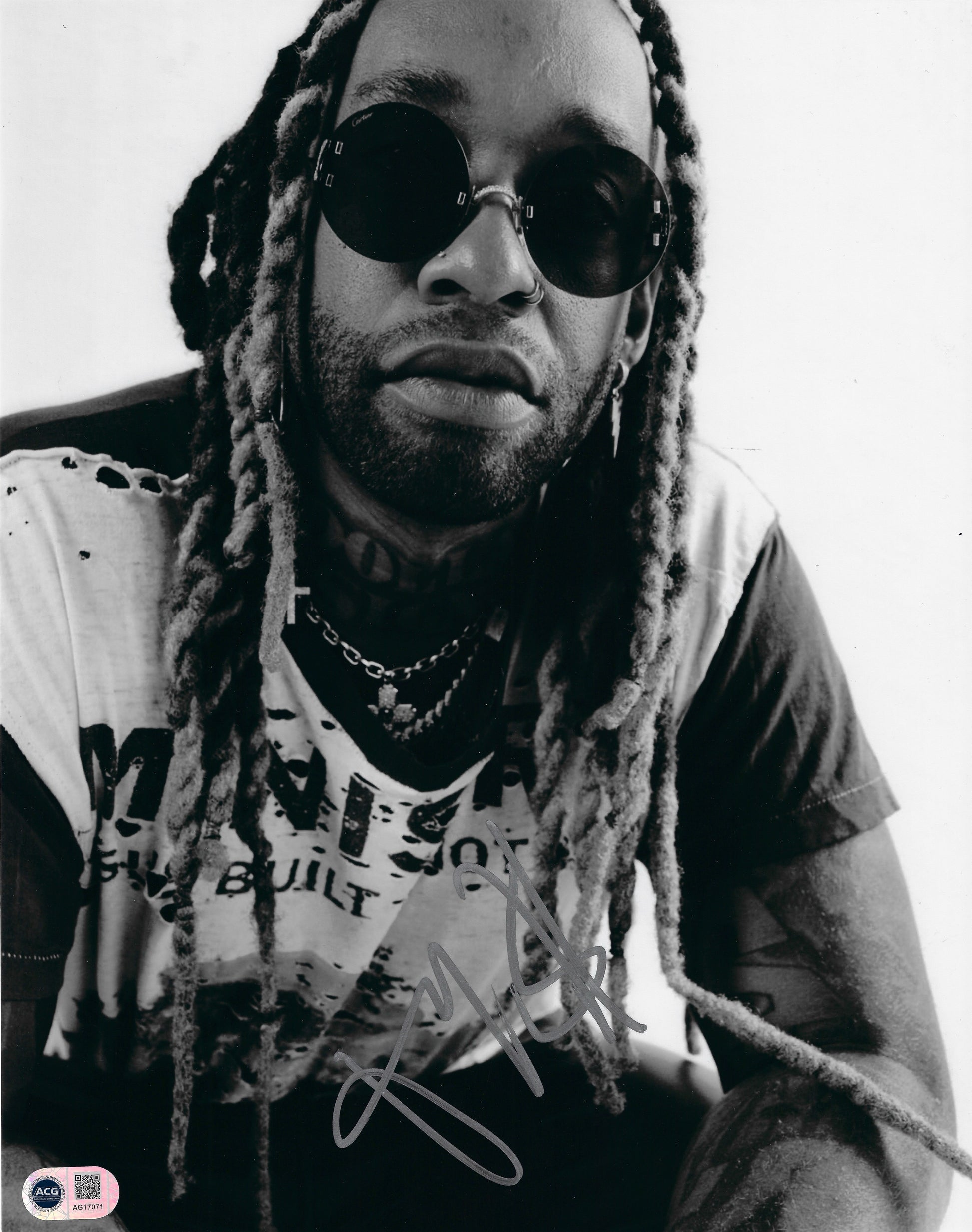 TY DOLLA $IGN SIGNED 14X11 PHOTOGRAPH RAPPER VULTURES (ACG CERT AG17070)-1