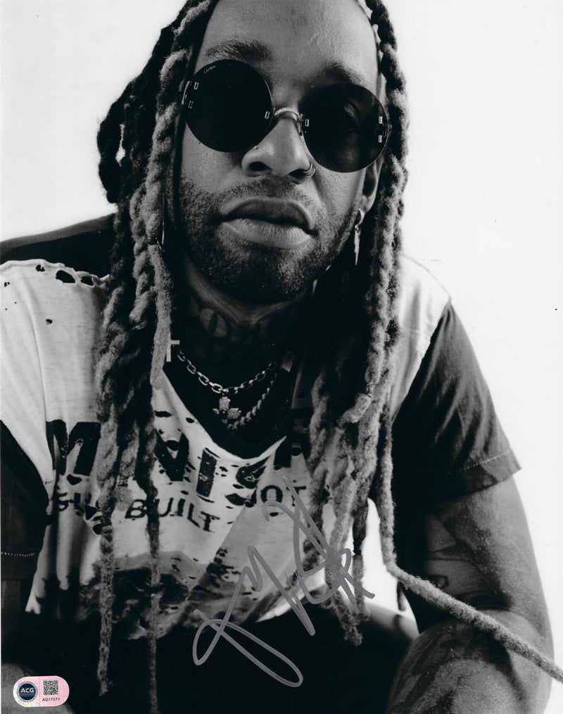 TY DOLLA $IGN SIGNED 14X11 PHOTOGRAPH RAPPER VULTURES (ACG CERT AG17070)-1