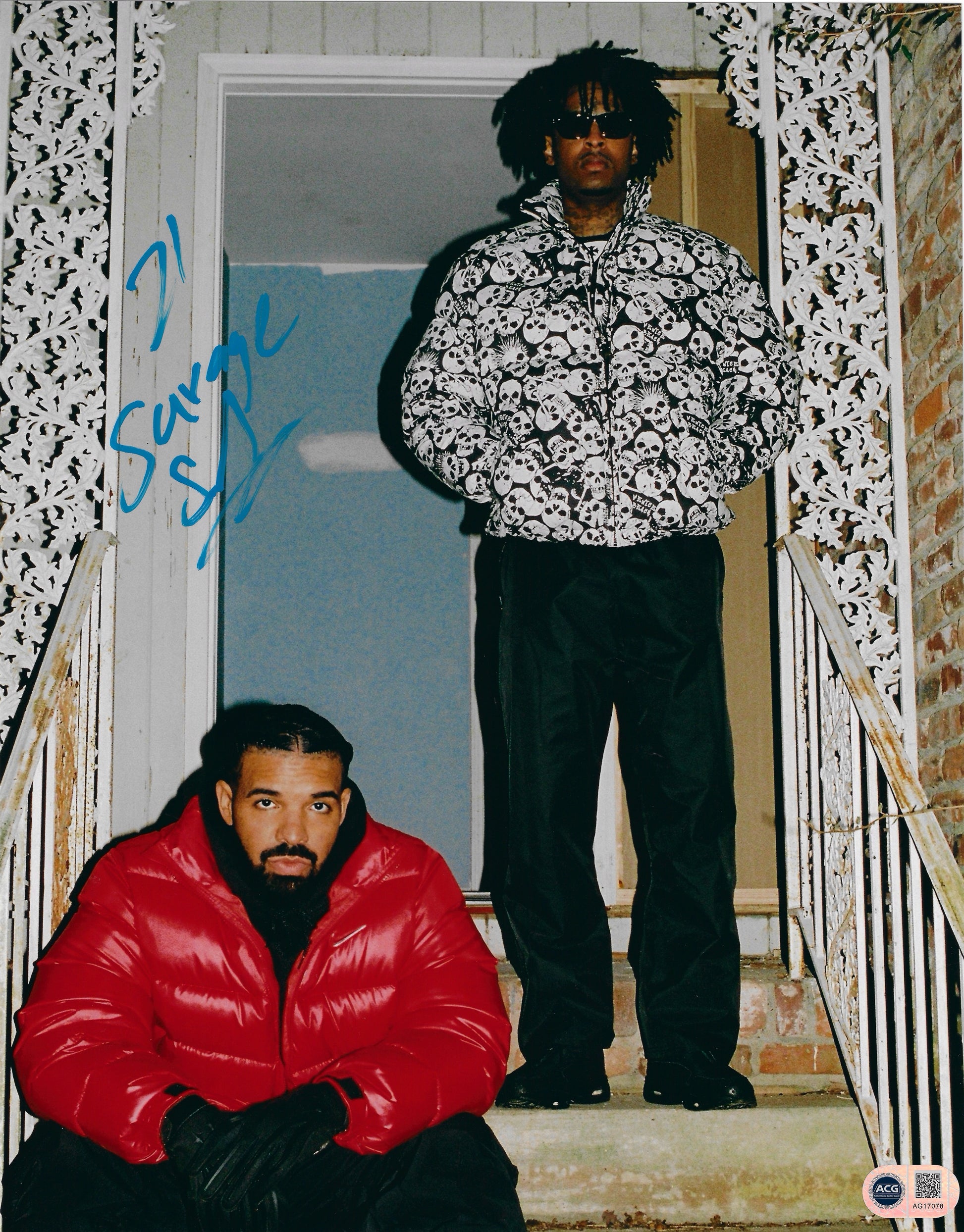 21 SAVAGE SIGNED 14x11 PHOTO RAPPER AMERICAN DREAM (ACG CERT AG17078)-1