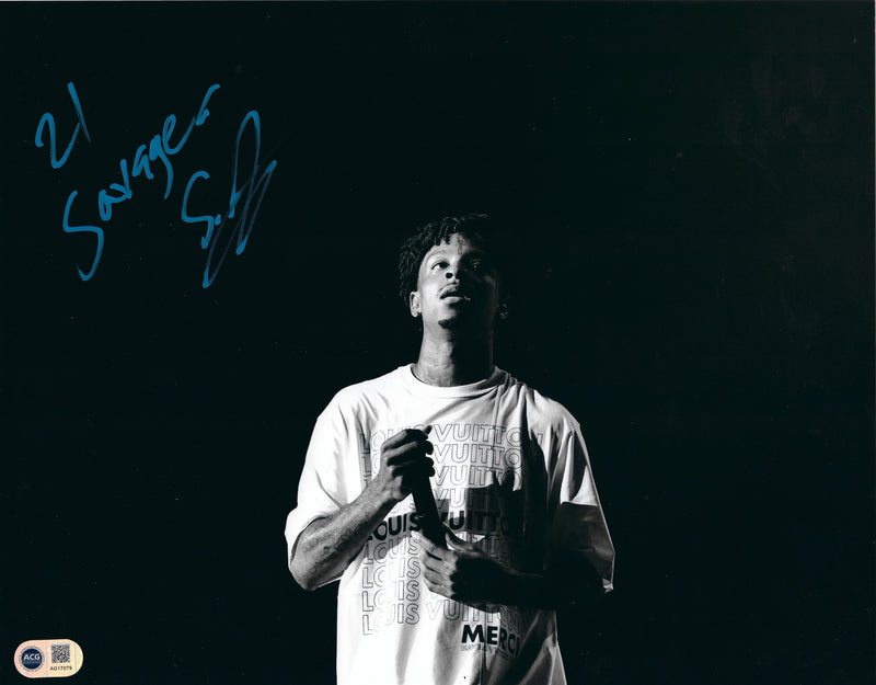 21 SAVAGE SIGNED 14x11 PHOTO RAPPER AMERICAN DREAM (ACG CERT AG17079)-1