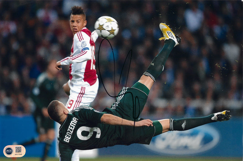 KARIM BENZEMA SIGNED REAL MADRID 12x8 PHOTO (ACG CERT AG17049)-1