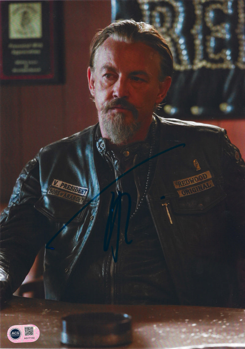 TOMMY FLANAGAN SIGNED CHIBS SONS OF ANARCHY 12x8 PHOTO (ACG CERT AG17102)-1