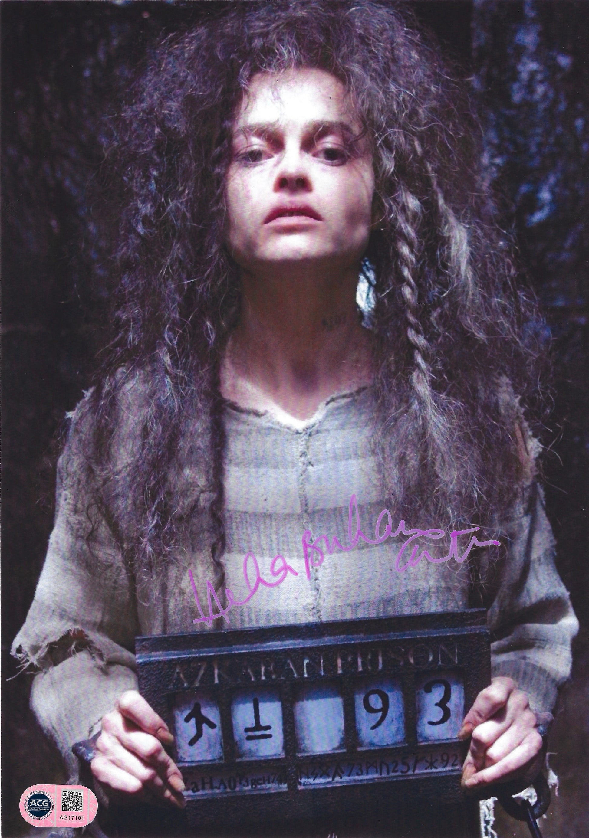 HELENA BONHAM CARTER SIGNED HARRY POTTER 12x8 PHOTO (ACG CERT AG17101)-1