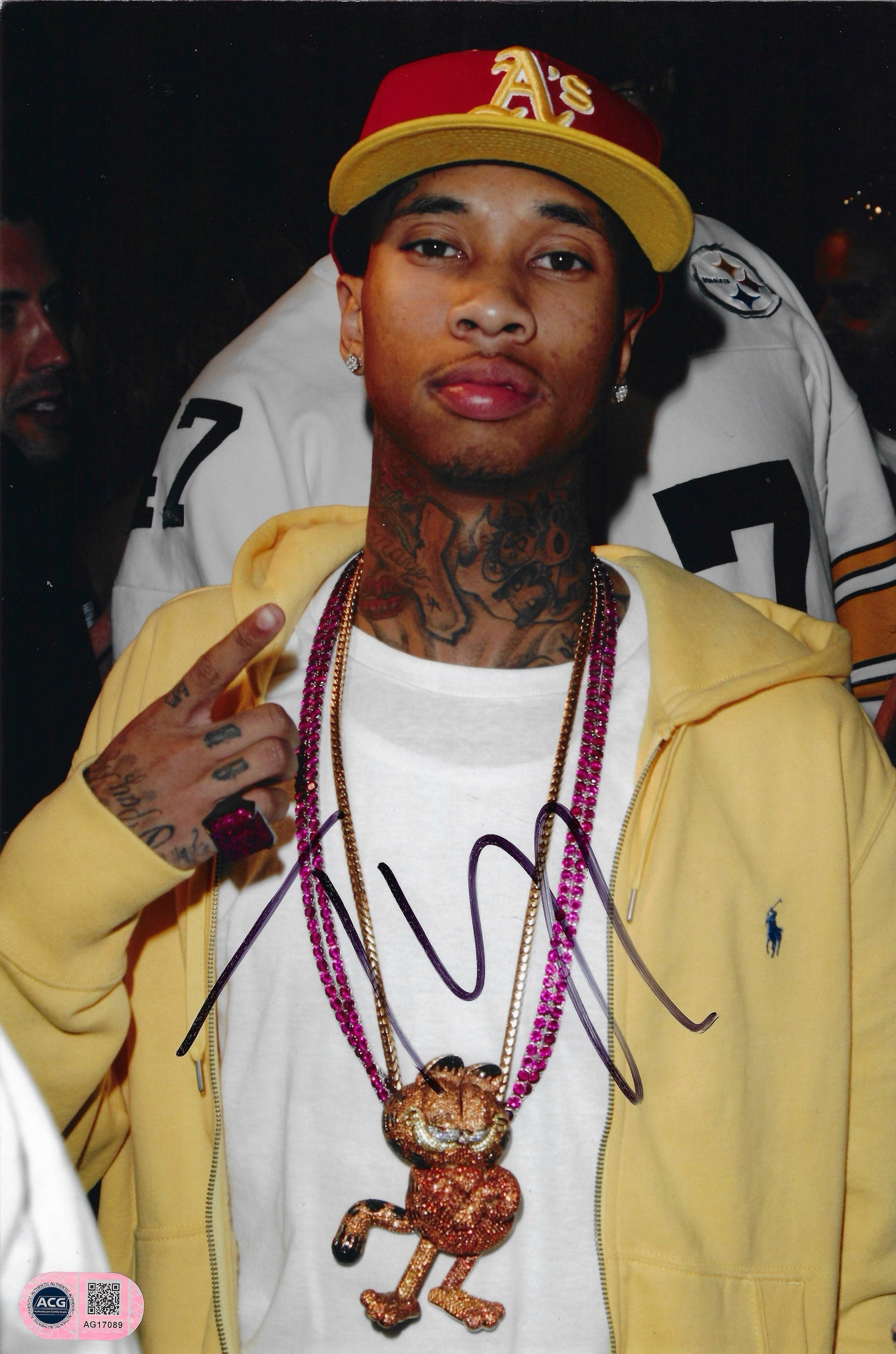 TYGA SIGNED RAPPER YOUNG MONEY 12x8 PHOTO (ACG CERT AG17089)-1