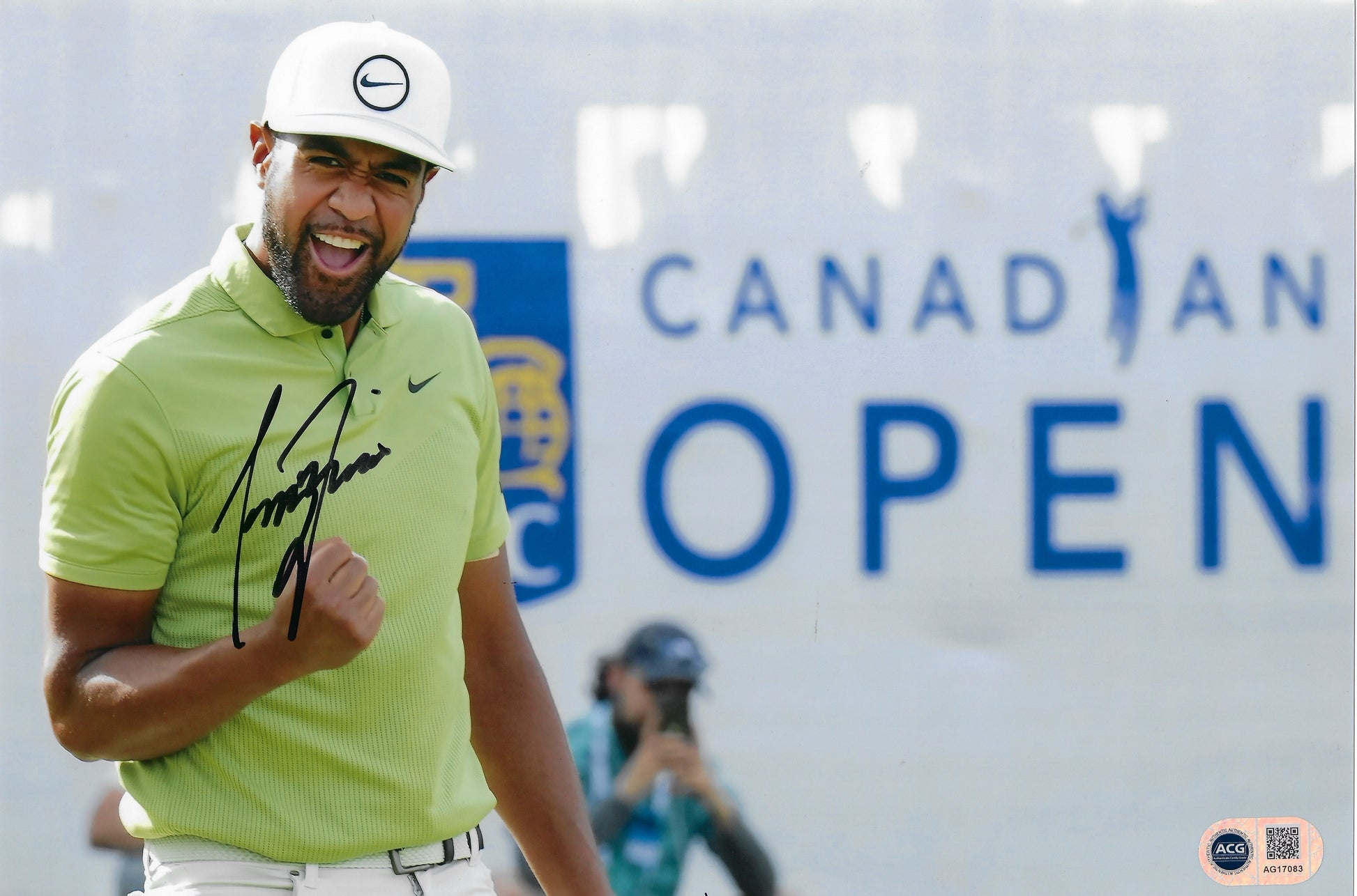 TONY FINAU SIGNED 12X8 PGA GOLF PHOTO (ACG CERT AG17083)-1
