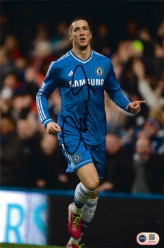 FERNANDO TORRES SIGNED CHELSEA 12x8 PHOTO (ACG CERT AG17107)-1
