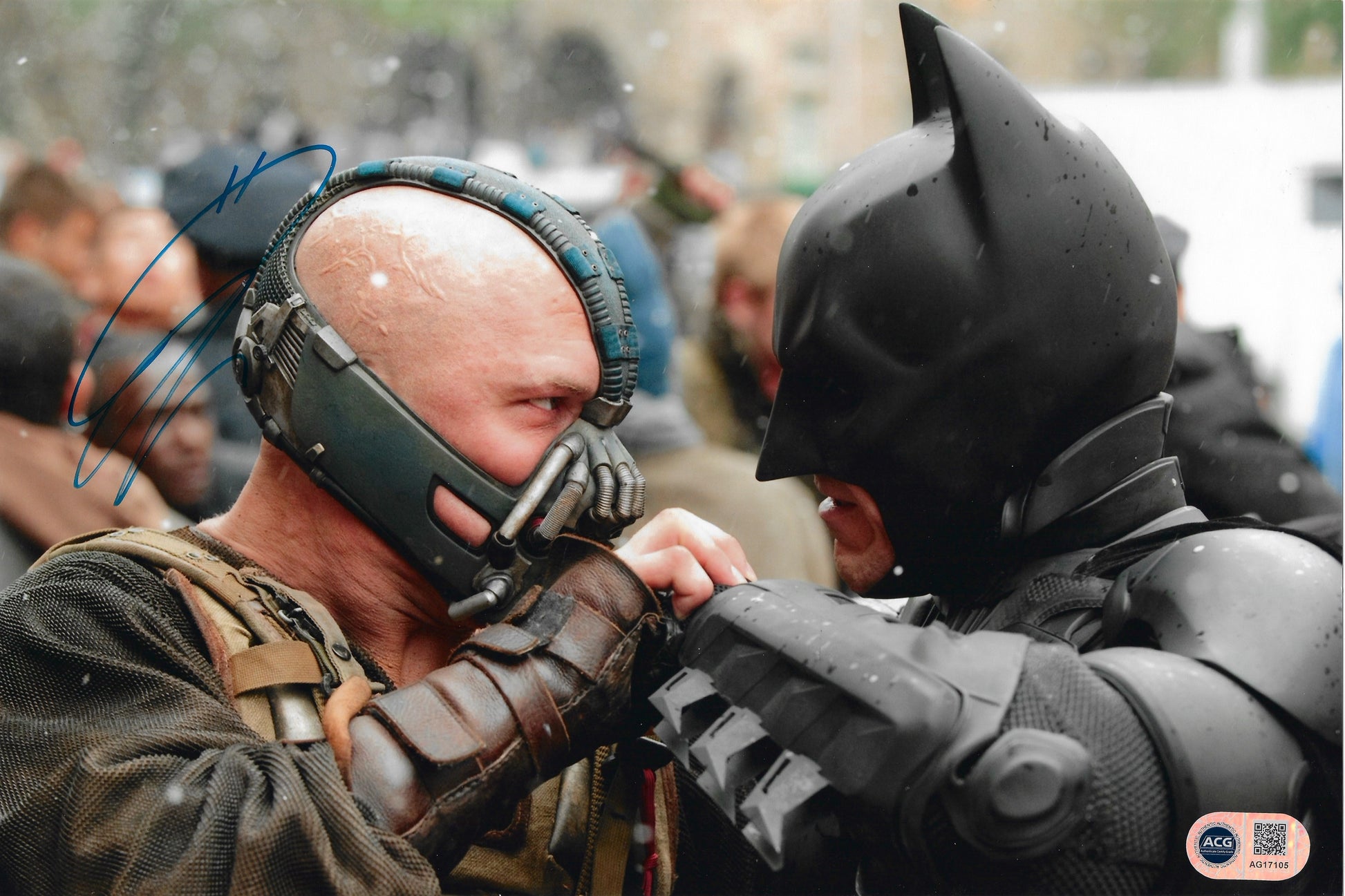 TOM HARDY SIGNED BANE DARK KNIGHT RISES 12x8 PHOTO (ACG CERT AG17105)-1
