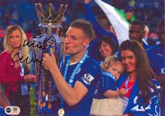 JAMIE VARDY SIGNED LEICESTER CITY PL CHAMPIONS 12X8 PHOTO (ACG CERT AG17173)-1