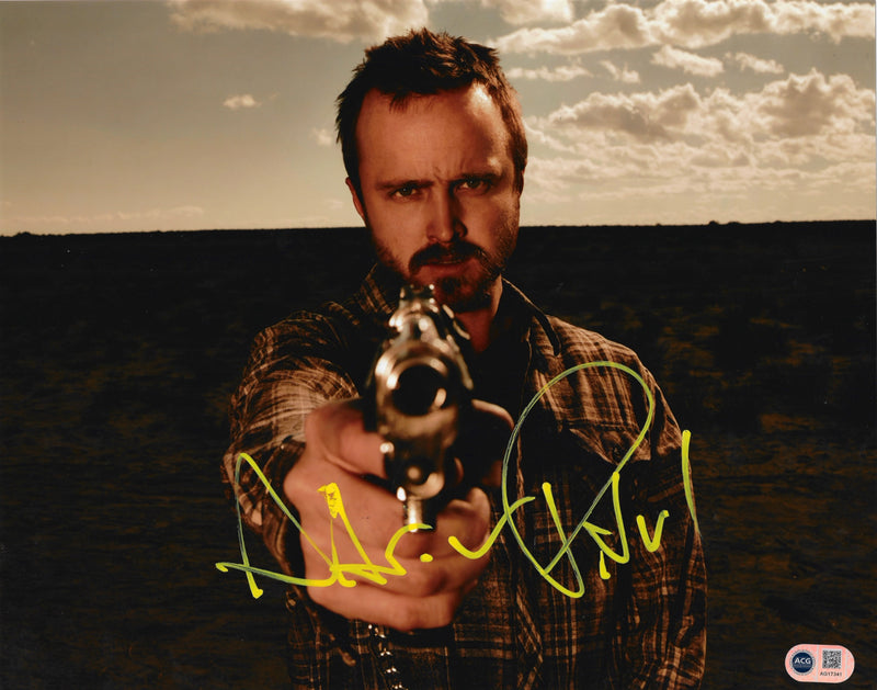 AARON PAUL SIGNED BREAKING BAD JESSE PINKMAN 14X11 PHOTO (ACG CERT AG17341)-1