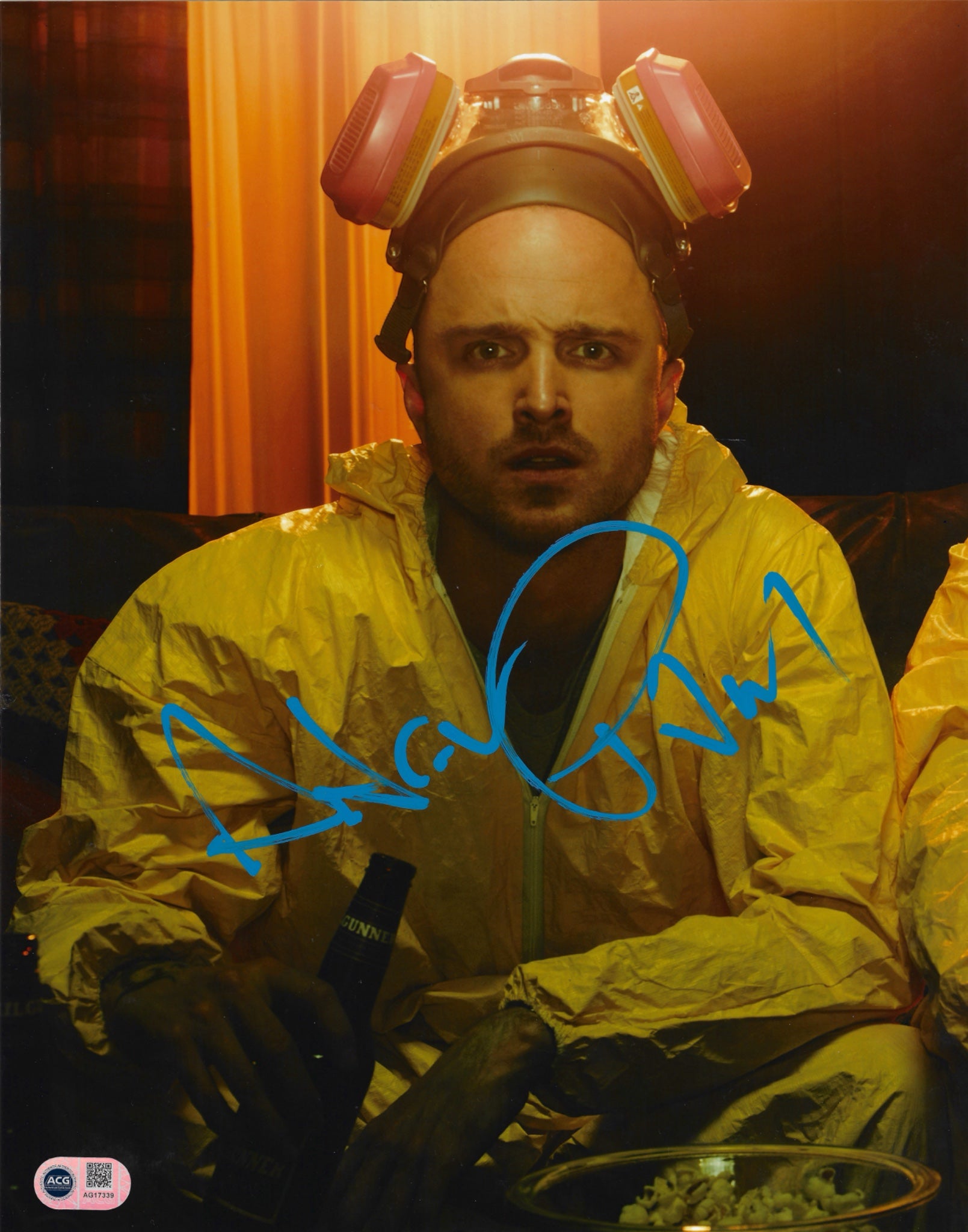 AARON PAUL SIGNED BREAKING BAD JESSE PINKMAN 14X11 PHOTO (ACG CERT AG17339)-1