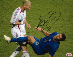 MARCO MATERAZZI SIGNED ITALY WORLD CUP ZIDANE 14x11 PHOTO (ACG CERT AG17422)-1