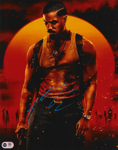 MICHAEL B JORDAN SIGNED SINNERS SMOKE 14x11 PHOTO (ACG CERT AG17821)-1
