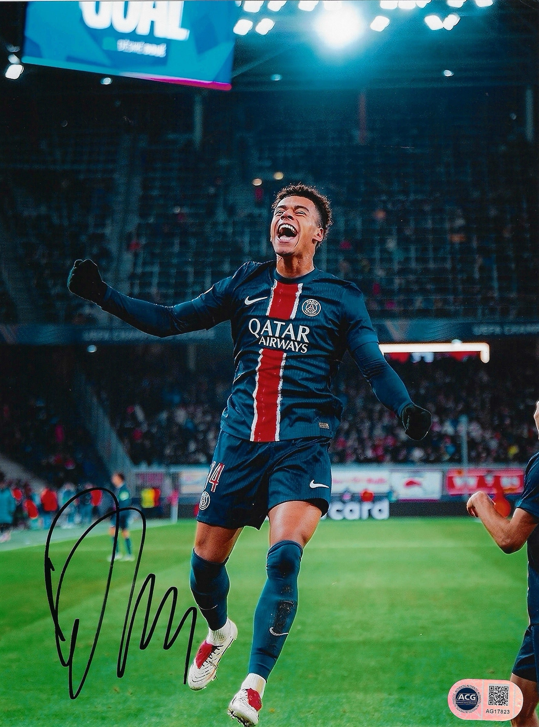 DESIRE DOUE SIGNED PARIS SAINT-GERMAIN PSG 10X8 PHOTO (ACG CERT AG17823)-1