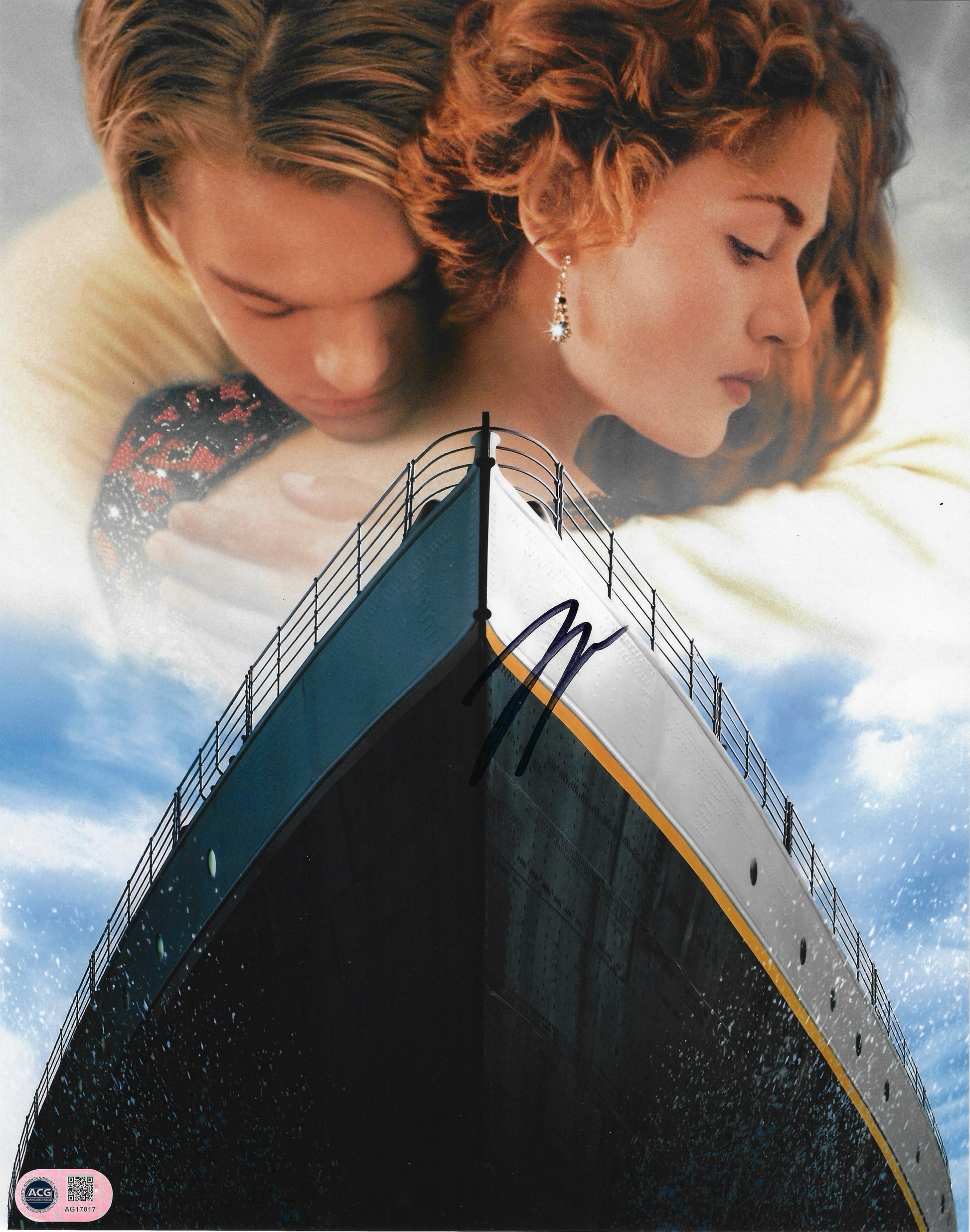 LEONARDO DI CAPRIO SIGNED TITANIC 14x11 PHOTO (ACG CERT AG17817)-1