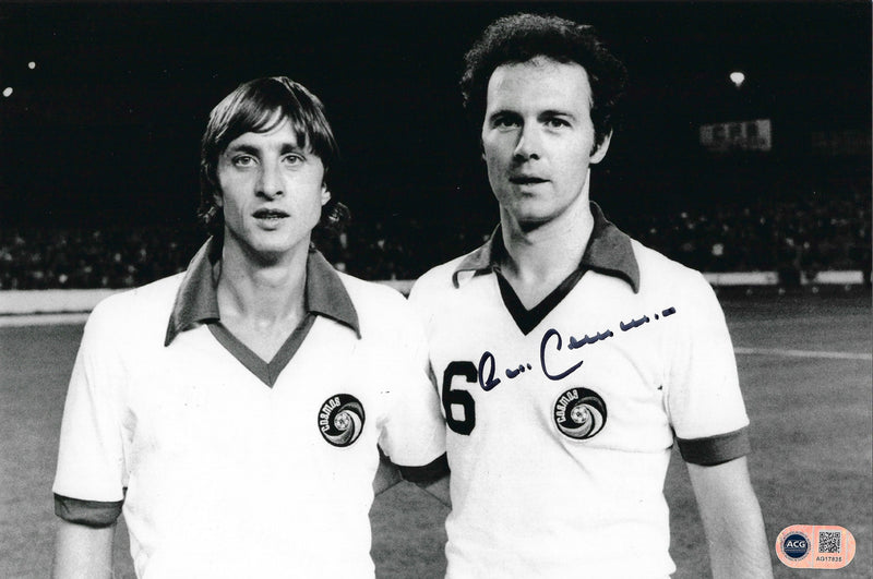 FRANZ BECKENBAUER SIGNED 12X8 FOOTBALL LEGEND PHOTO (ACG CERT AG17835)-1