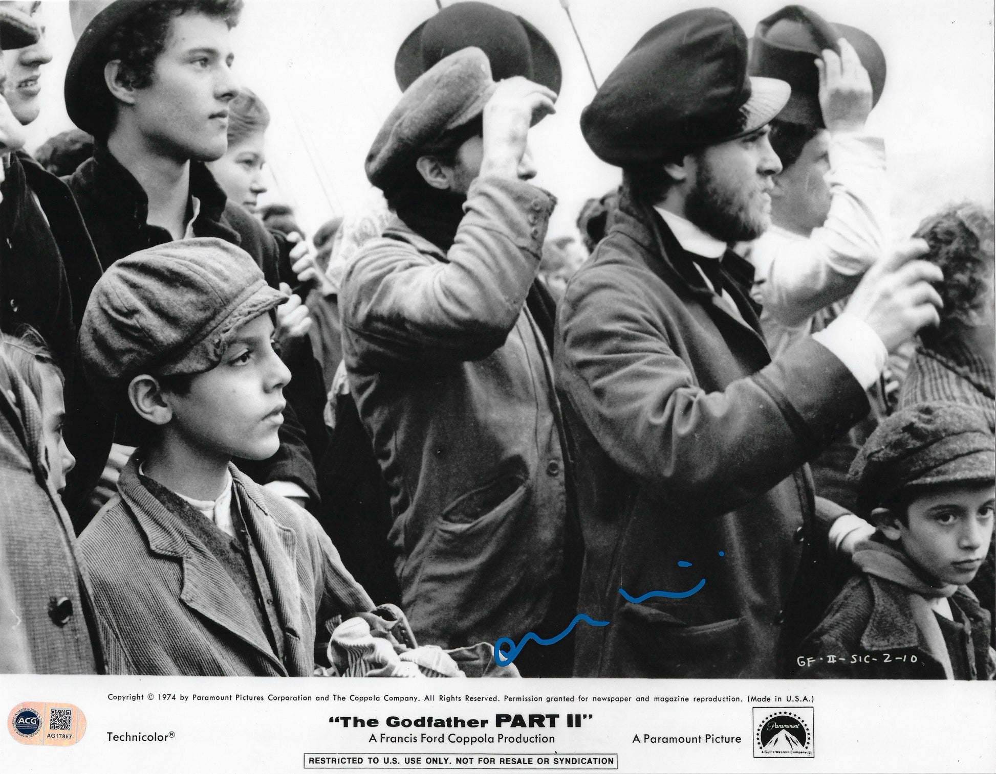 ORESTE BALDINI SIGNED THE GODFATHER 2 VITO ANDOLINI 14x11 PHOTO (ACG CERT AG17857)-1