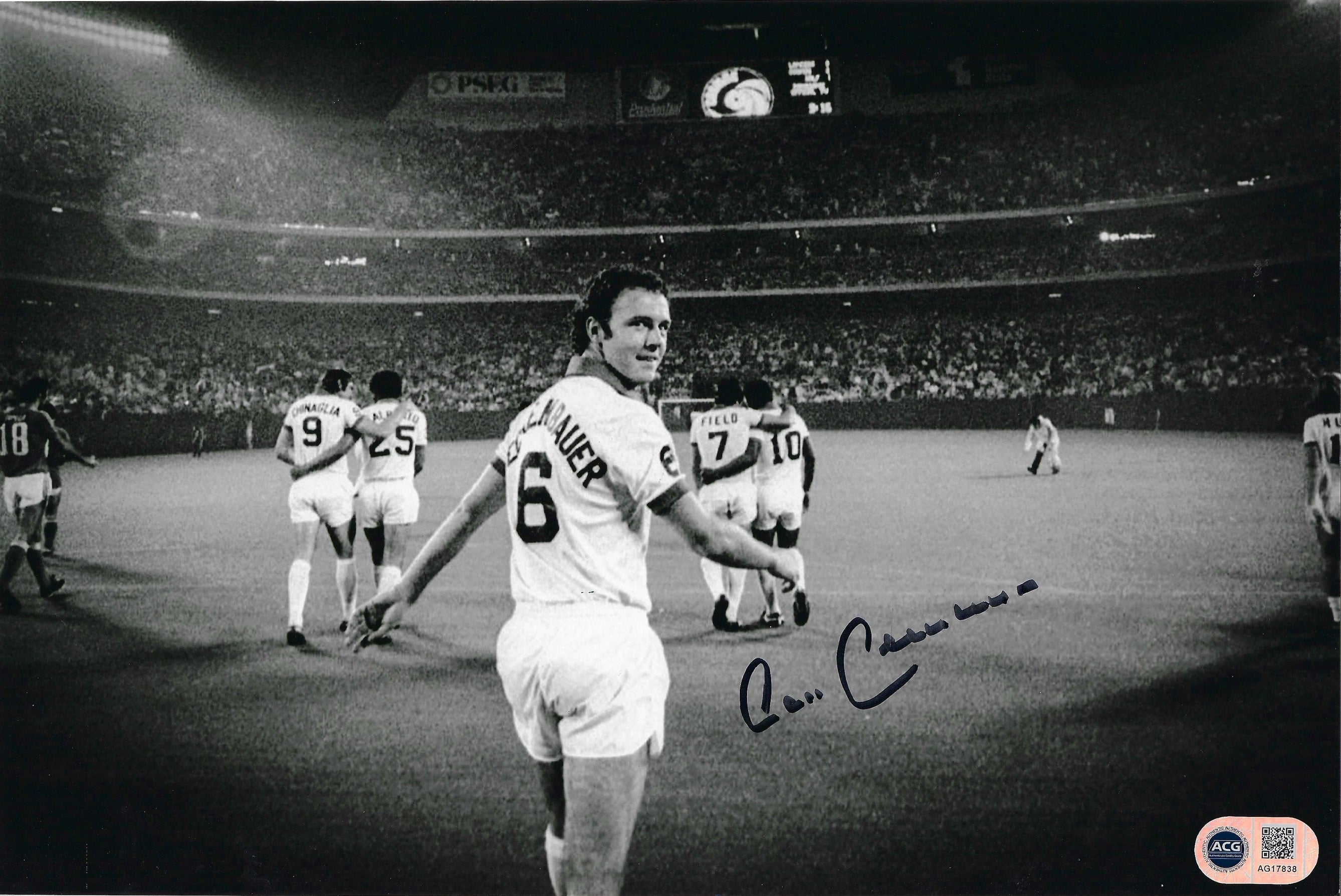 FRANZ BECKENBAUER SIGNED 12X8 FOOTBALL LEGEND PHOTO (ACG CERT AG17838)