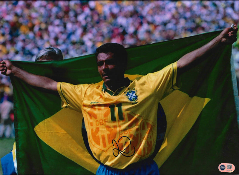 ROMARIO SIGNED BRAZIL WORLD CUP 1994 16X12 PHOTOGRAPH (ACG CERT AG17879)-1