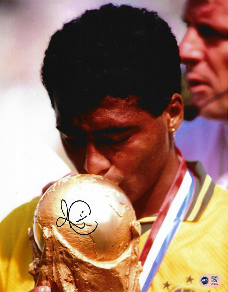 ROMARIO SIGNED BRAZIL WORLD CUP 1994 14X11 PHOTOGRAPH (ACG CERT AG17884)-1