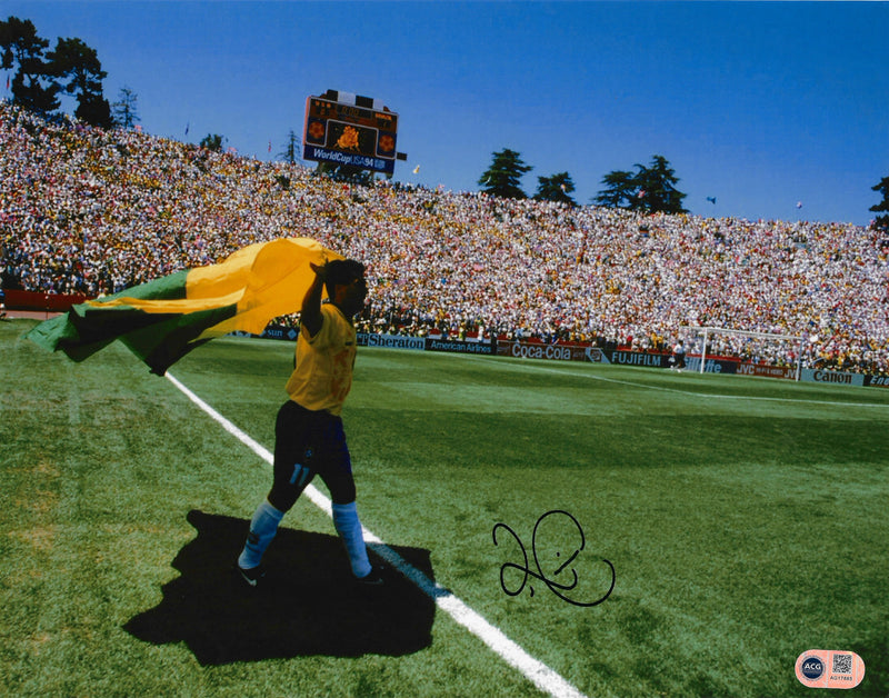 ROMARIO SIGNED BRAZIL WORLD CUP 1994 14X11 PHOTOGRAPH (ACG CERT AG17885)-1