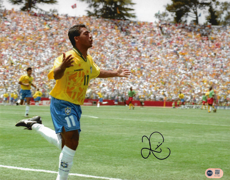 ROMARIO SIGNED BRAZIL WORLD CUP 1994 14X11 PHOTOGRAPH (ACG CERT AG17887)-1