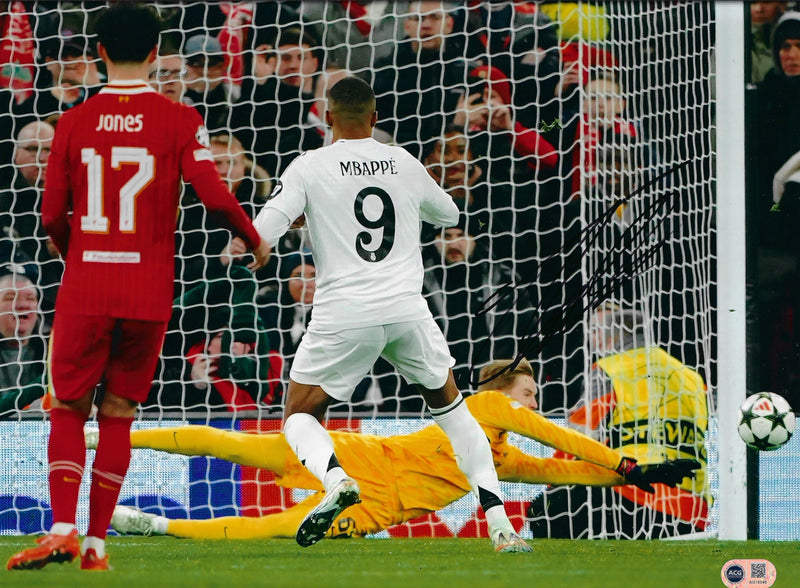 CAOIMHIN KELLEHER SIGNED LIVERPOOL MBAPPE SAVE 16X12 PHOTO (ACG CERT AG18046)-1