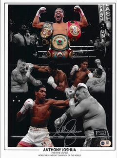 ANTHONY JOSHUA SIGNED ANDY RUIZ WIN 16X12 PHOTO CHAMPION (ACG CERT AG18062)-1