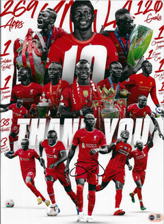 SADIO MANE SIGNED 16x12 LIVERPOOL FC THANK YOU PHOTO (ACG CERT AG18050)-1