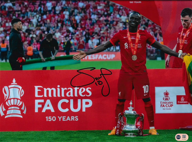 SADIO MANE SIGNED LIVERPOOL FC FA CUP WINNERS 16x12 PHOTO (ACG CERT AG18053)-1