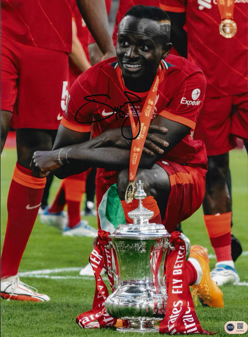 SADIO MANE SIGNED LIVERPOOL FC FA CUP WINNERS 16x12 PHOTO (ACG CERT AG18054)-1