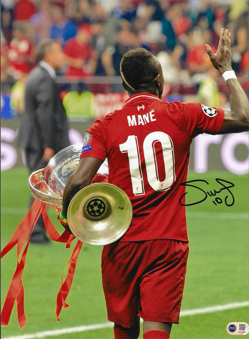 SADIO MANE SIGNED LIVERPOOL FC UCL FINAL 16x12 PHOTO (ACG CERT AG18055)-1