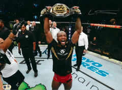 LEON ROCKY EDWARDS SIGNED UFC CHAMPION 16X12 PHOTO (ACG CERT AG18090)-1