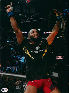 LEON ROCKY EDWARDS SIGNED UFC CHAMPION 16X12 PHOTO (ACG CERT AG18091)-1